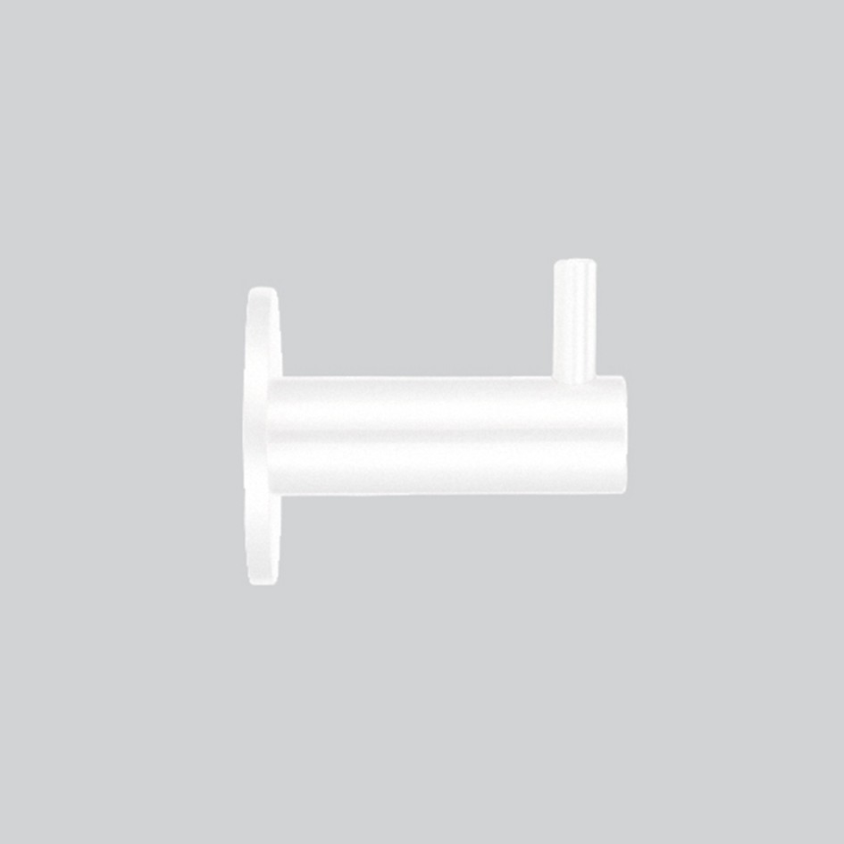 Peg Style Coat Hook on Rose – Antimicrobial Eco-Friendly Matt White