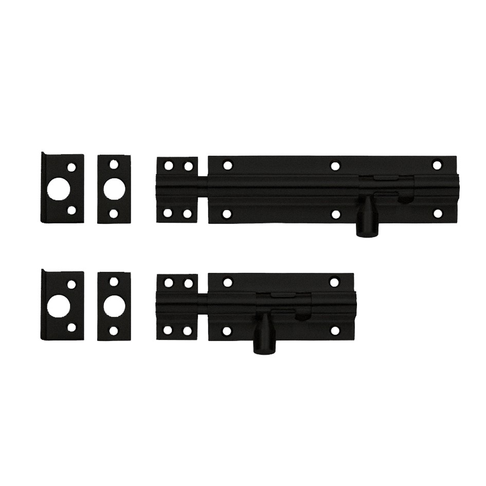 Barrel Door Bolts – Antimicrobial Eco-Friendly Matt Black