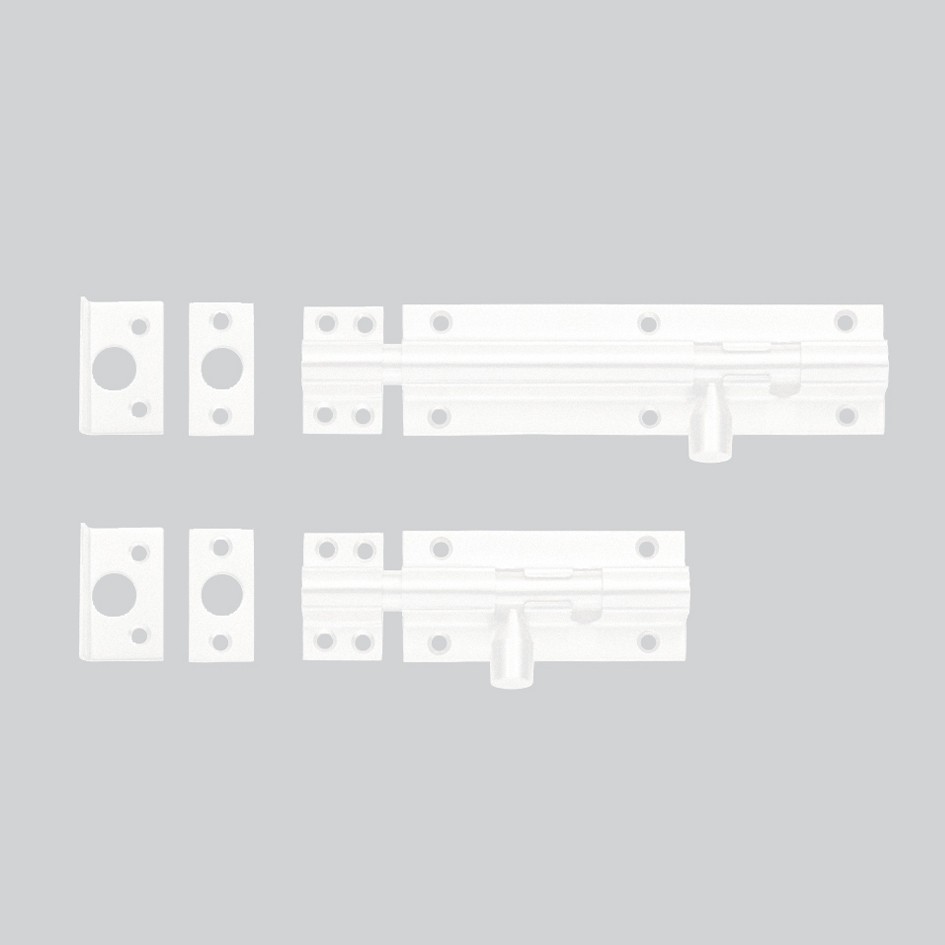 Barrel Door Bolts – Antimicrobial Eco-Friendly Matt White
