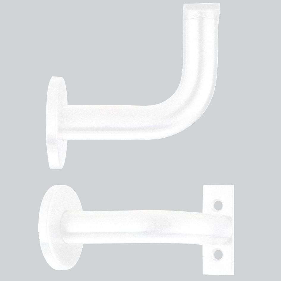 Concealed Face Fixing Handrail Brackets – Antimicrobial Eco-Friendly Matt White