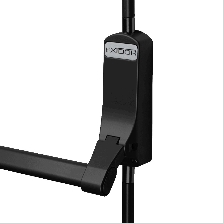 Single Panic Bolt Set – Matt Black
