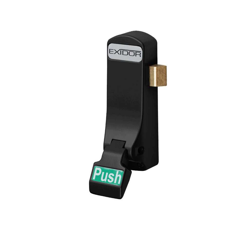 Panic Push Pad for Single Doors – Matt Black