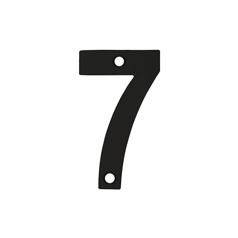 Numeral 7 – Available in 50mm, 75mm & 100mm – Antimicrobial Eco-Friendly Matt Black