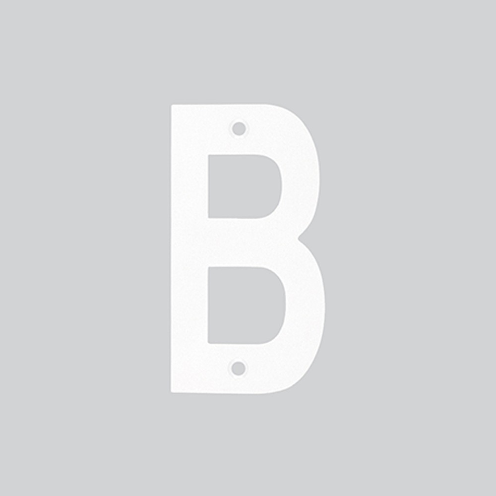 Letter B – Available in 75mm & 100mm – Antimicrobial Eco-Friendly Matt White