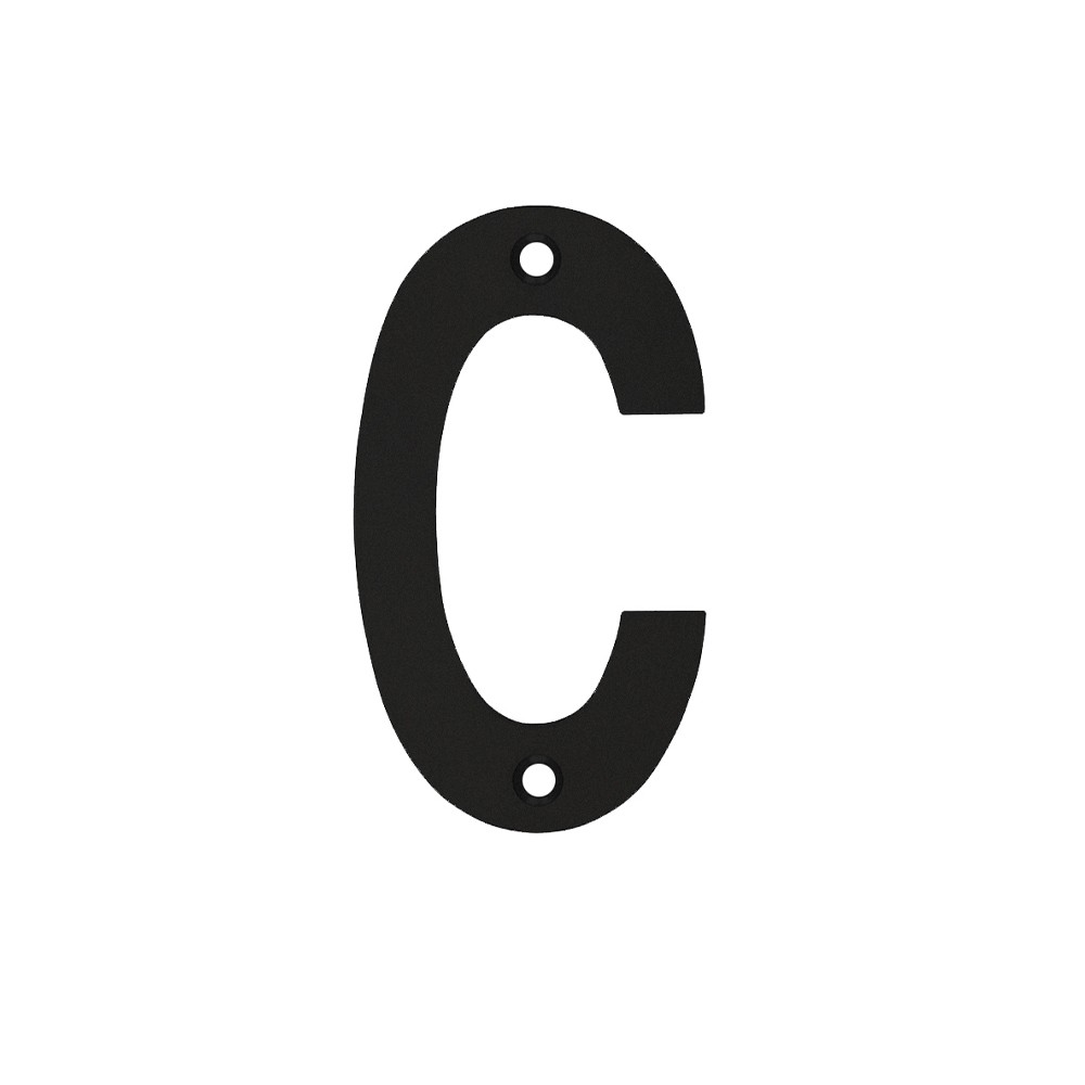 Letter C – Available in 75mm & 100mm  – Antimicrobial Eco-Friendly Matt Black