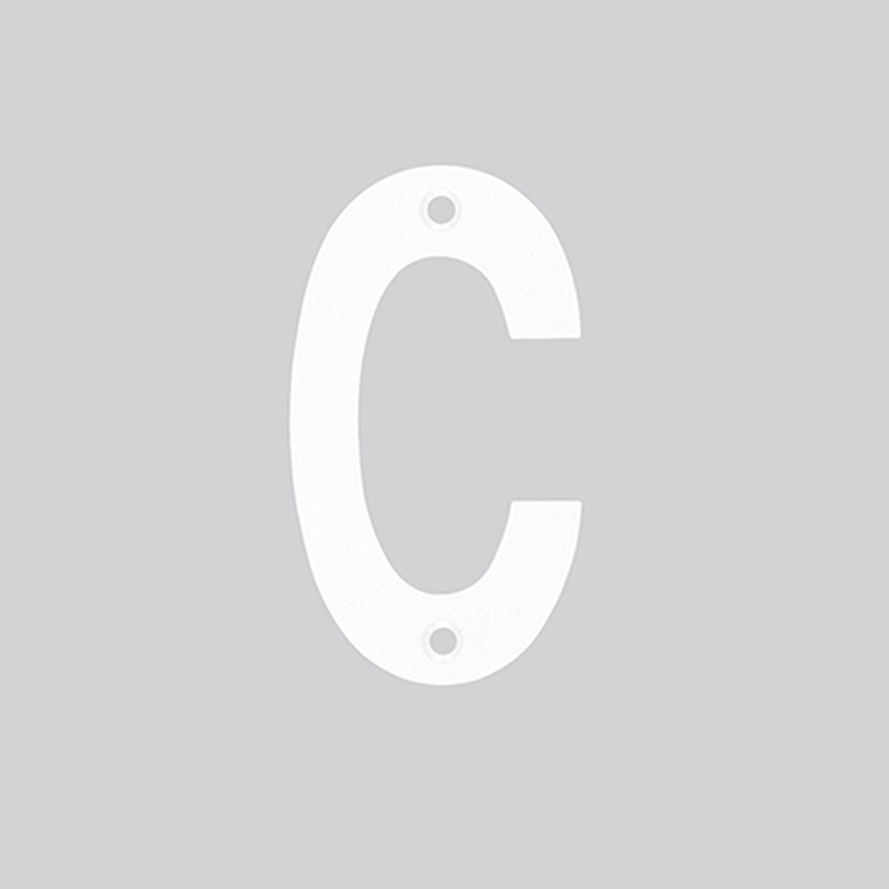 Letter C – Available in 75mm & 100mm – Antimicrobial Eco-Friendly Matt White