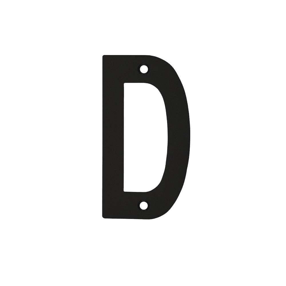 Letter D – Available in 75mm & 100mm – Antimicrobial Eco-Friendly Matt Black