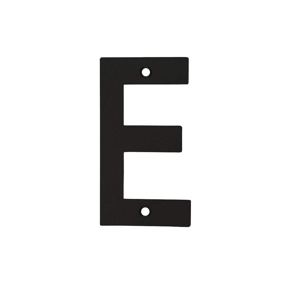 Letter E – Available in 75mm & 100mm – Antimicrobial Eco-Friendly Matt Black