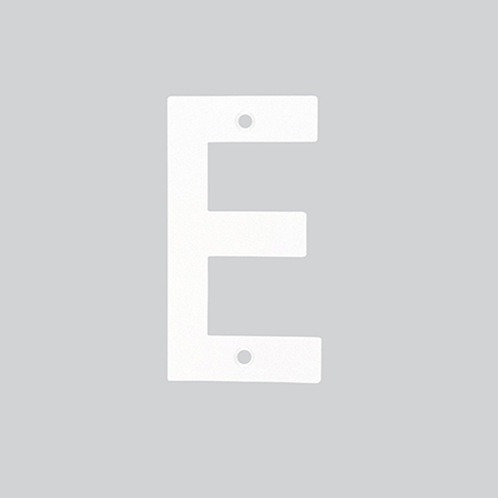 Letter E – Available in 75mm & 100mm – Antimicrobial Eco-Friendly Matt White