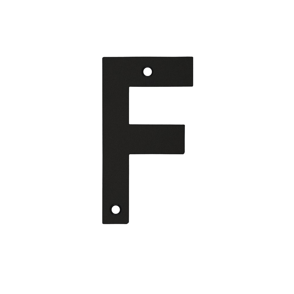 Letter F – Available in 75mm & 100mm – Antimicrobial Eco-Friendly Matt Black