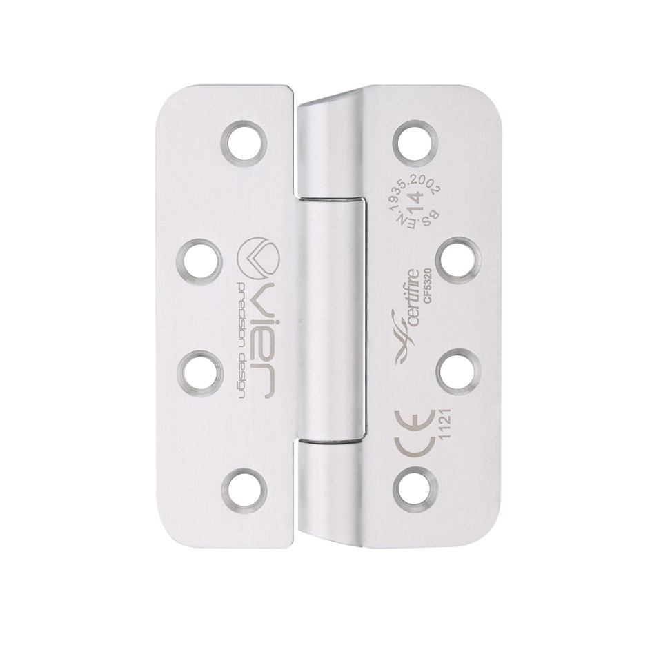 Extremely Heavy Duty Grade 14 Concealed Knuckle Hinges 102mm x 76mm x 3mm – Anti–ligature – Satin Stainless Steel