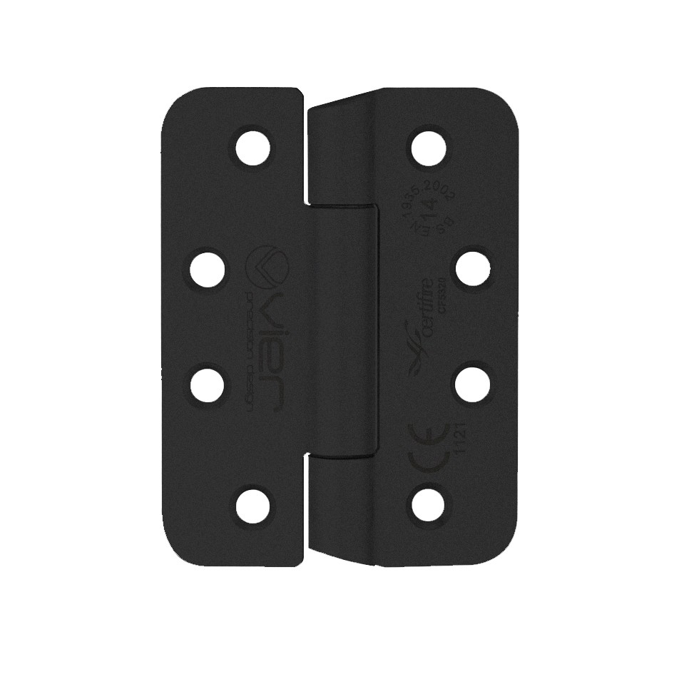 Extremely Heavy Duty Grade 14 Concealed Knuckle Hinges 102mm x 76mm x 3mm – Anti-ligature – Matt Black