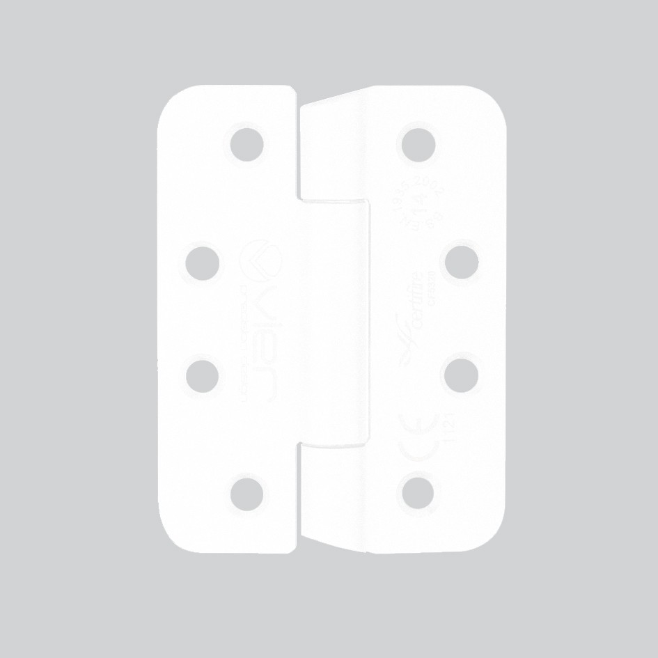 Extremely Heavy Duty Grade 14 Concealed Knuckle Hinges 102mm x 76mm x 3mm – Anti–ligature – Matt White