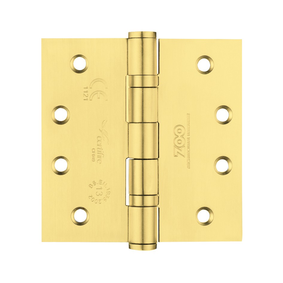 Anti-tarnish Brass Heavy Duty Projection Ball Bearing Hinges 102mm x 102mm x 3mm
