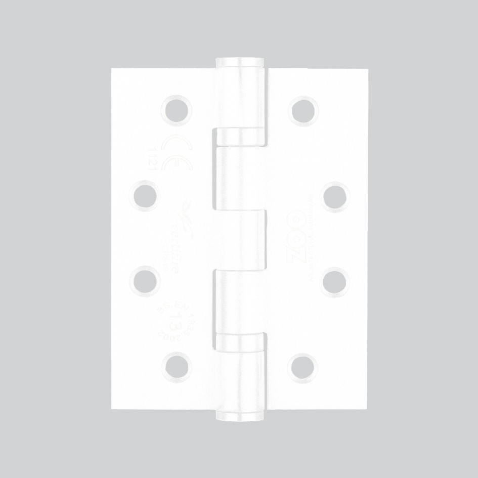 Heavy Duty Ball Bearing Hinges 102mm x 76mm x 3mm – Matt White