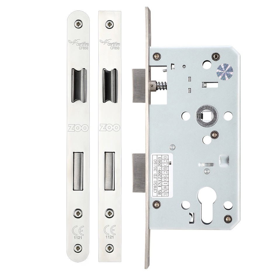 Heavy Duty Architectural DIN Euro Sash Lock Case (DDA) – Polished Stainless Steel 
