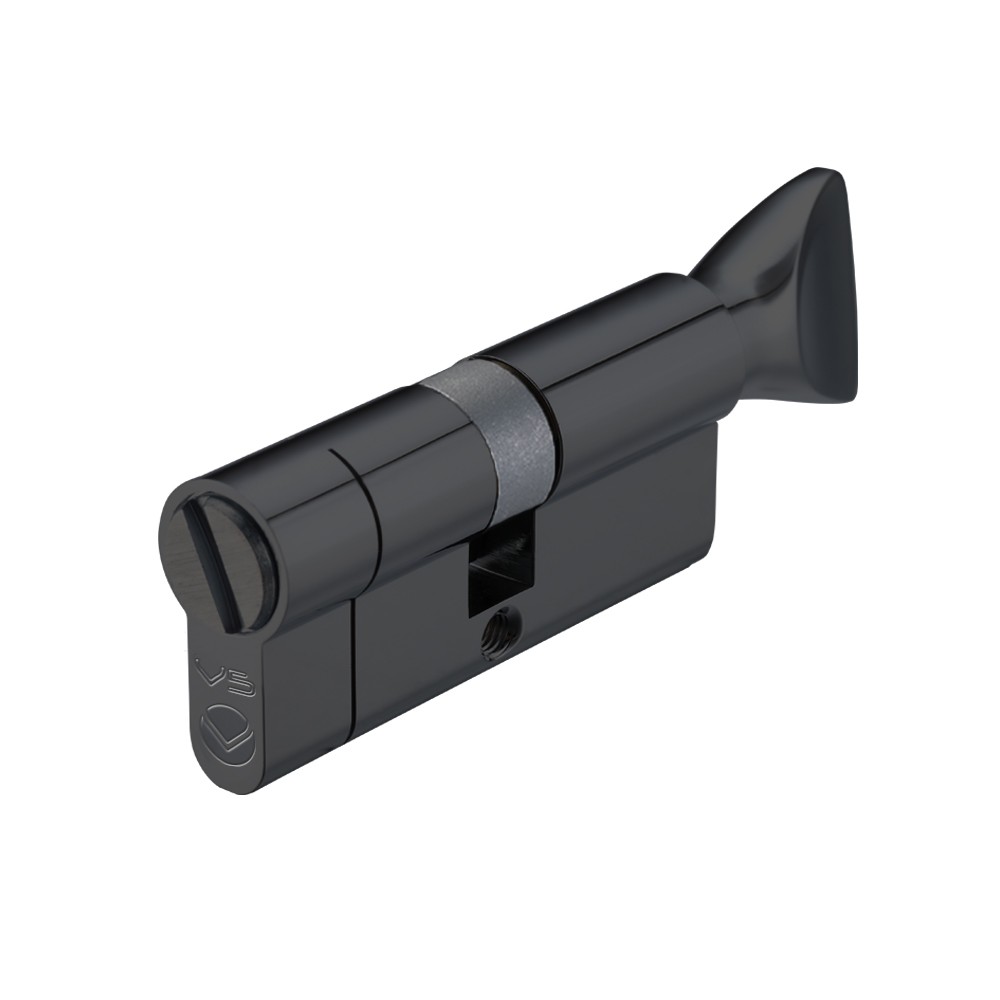 Euro Profile Bathroom Turn & Coin Release (BT) – Antimicrobial Eco-Friendly Matt Black