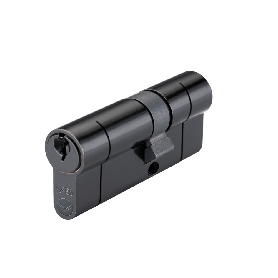 Offset Double Euro Profile Cylinders (OK&K) – Keyed to Differ – Antimicrobial Eco-Friendly Matt Black