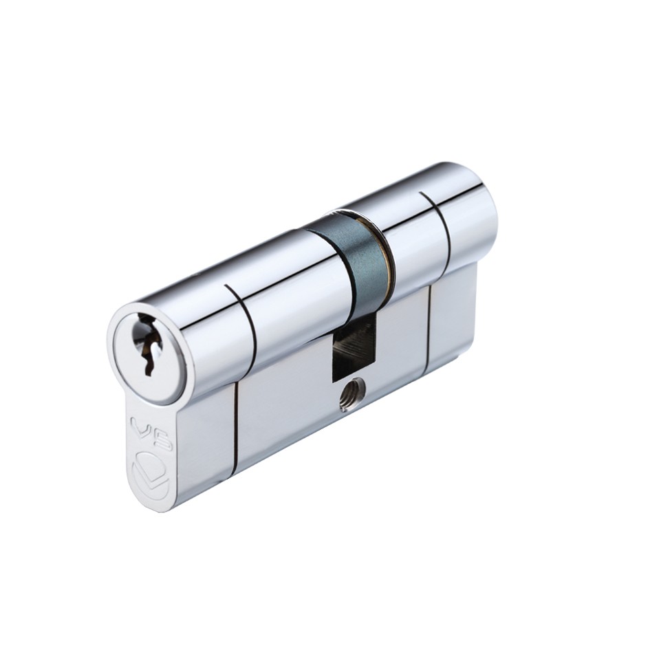Offset Double Euro Profile Cylinders (OK&K) – Keyed to Differ – Polished Chrome Plate 
