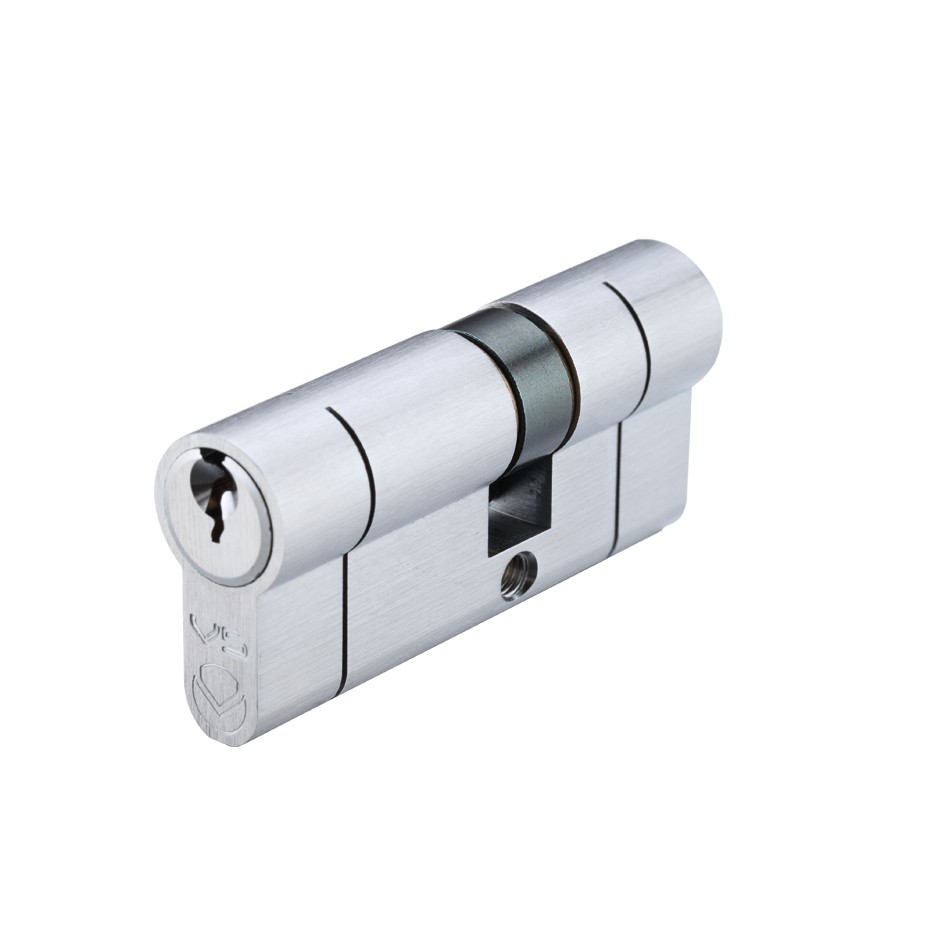 Offset Double Euro Profile Cylinders (OK&K) – Keyed to Differ – Satin Chrome Plate