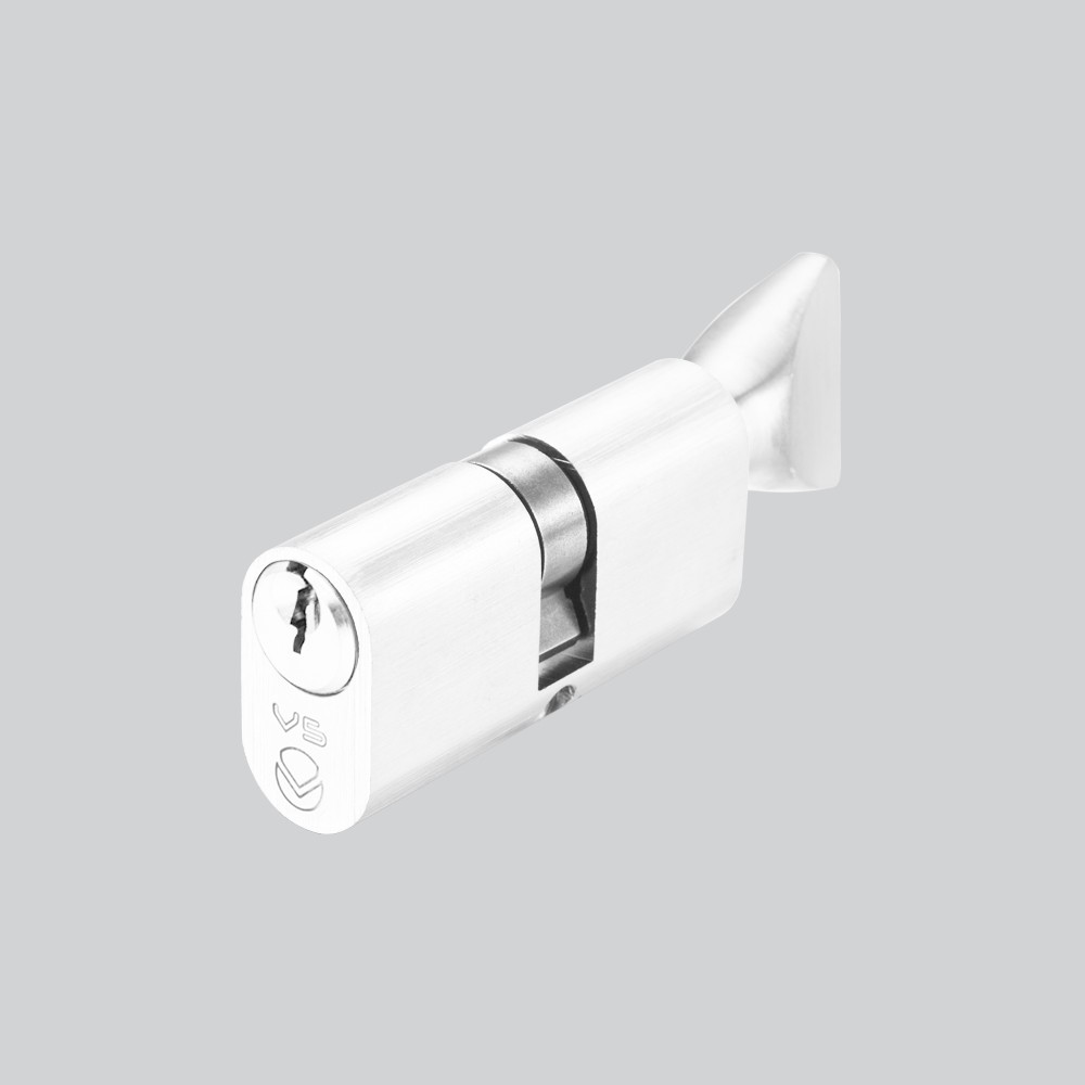 Oval Profile Key & Thumb Turn Cylinders (K&T)  – Keyed to Differ – Antimicrobial Eco-Friendly Matt White