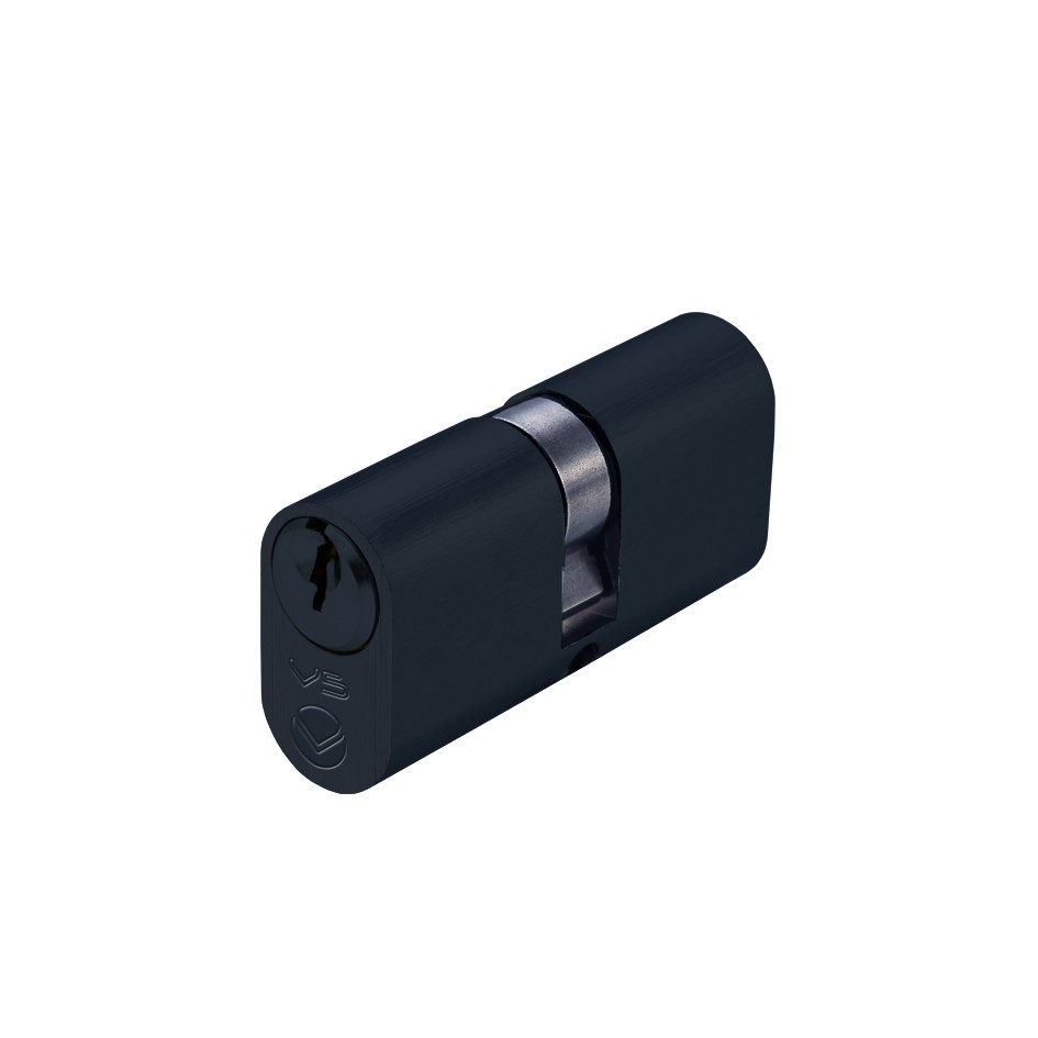Oval Profile Double Cylinders (K&K) – Keyed to Differ – Antimicrobial Eco-Friendly Matt Black