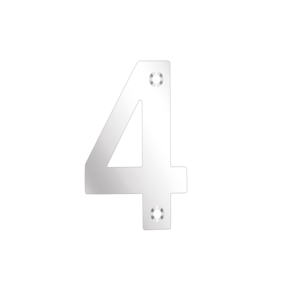 Numeral 4 – Available in 50mm, 75mm & 100mm – Polished Stainless Steel 