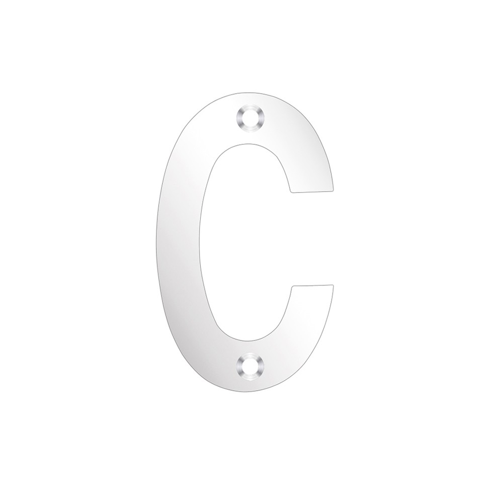 Letter C – Available in 75mm & 100mm  – Polished Stainless Steel 