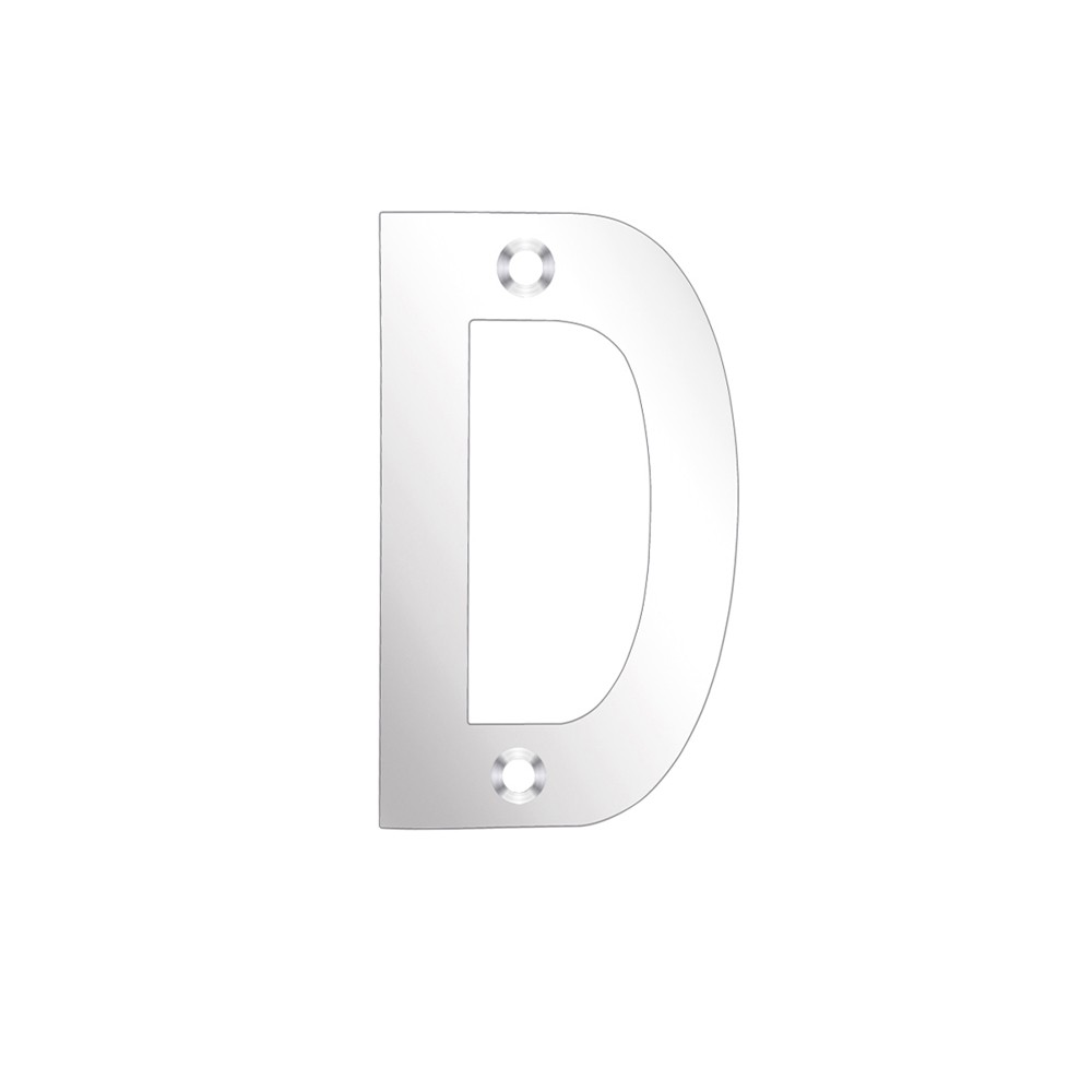 Letter D – Available in 75mm & 100mm – Polished Stainless Steel 