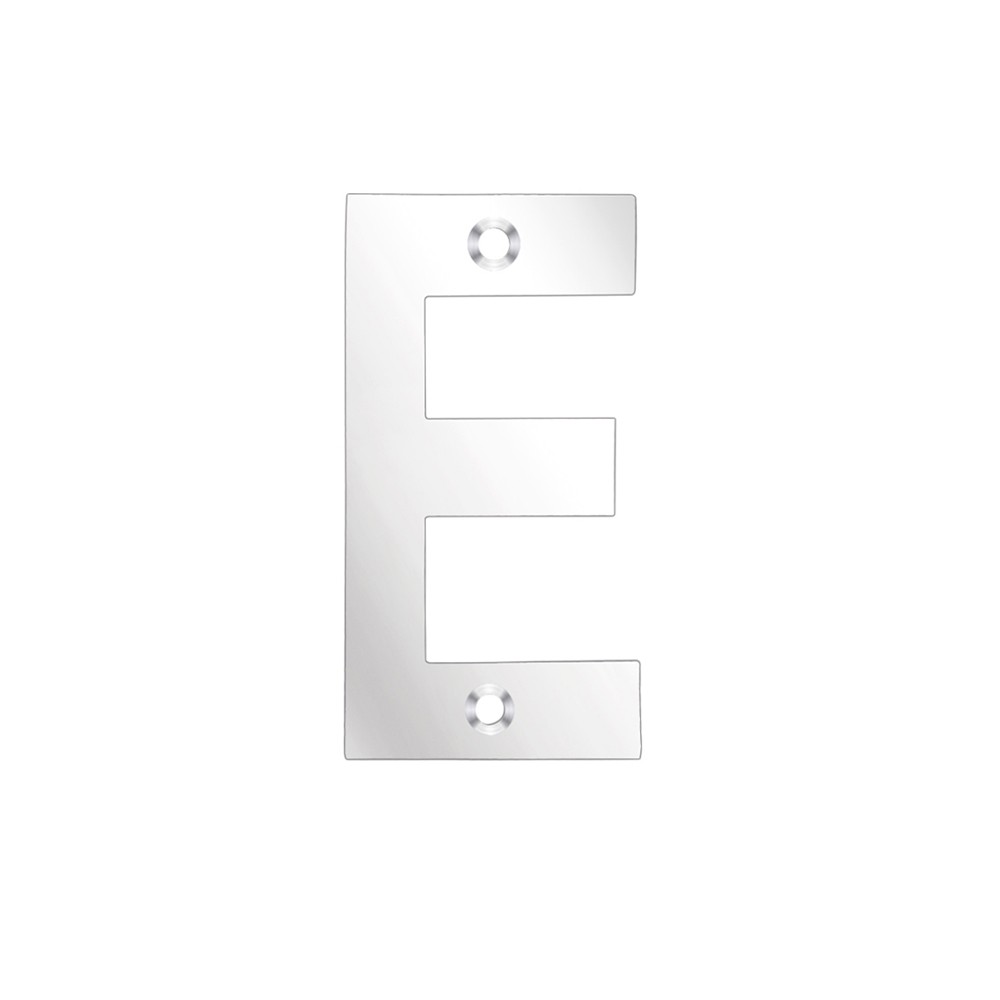 Letter E – Available in 75mm & 100mm – Polished Stainless Steel 