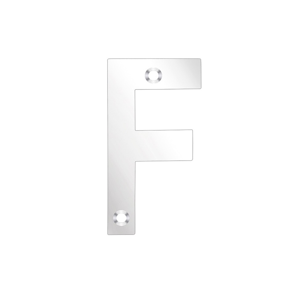 Letter F – Available in 75mm & 100mm – Polished Stainless Steel 