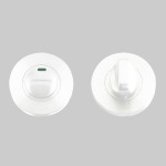 Standard Bathroom Turn & Release – Push on Rose – Antimicrobial Eco-Friendly Matt White
