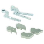Double and Single Action Accessory Strap Sets for Floor Springs & Floor Mounted Pivots – Polished Stainless Steel 