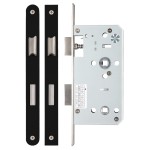 Heavy Duty Architectural DIN Bathroom Lock Case (DDA) – Antimicrobial Eco-Friendly Matt Black
