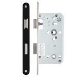 Heavy Duty Architectural DIN Bathroom Lock Case (DDA) – Antimicrobial Eco-Friendly Matt Black