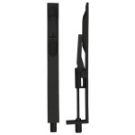 Lever Action Flush Bolts Complete With Flat Keep Plate – Square End – Antimicrobial Eco-Friendly Matt Black