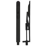 Lever Action Flush Bolts Complete With Flat Keep Plate – Radius End – Antimicrobial Eco-Friendly Matt Black