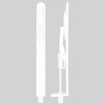 Lever Action Flush Bolts Complete With Flat Keep Plate – Radius End – Matt White Antimicrobial Eco-Friendly