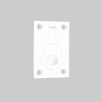 Rectangular Flush Ring Pull Handles for Cupboard and Wardrobe doors – Antimicrobial Eco-Friendly Matt White