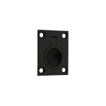 Rectangular Flush Ring Pull Handles for Cupboard and Wardrobe doors – Antimicrobial Eco-Friendly Matt Black