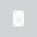 Rectangular Flush Ring Pull Handles for Cupboard and Wardrobe doors – Antimicrobial Eco-Friendly Matt White