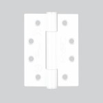 Extremely Heavy Duty Grade 14 Concealed Knuckle Hinges 102mm x 76mm x 3mm – Square corners – Matt White