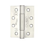 Extremely Heavy Duty Grade 14 Concealed Knuckle Hinges 102mm x 76mm x 3mm – Square corners – Polished Stainless Steel 