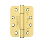 Extremely Heavy Duty Grade 14 Concealed Knuckle Hinges 102mm x 76mm x 3mm – Radius corners – Anti-tarnish Brass