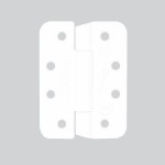 Extremely Heavy Duty Grade 14 Concealed Knuckle Hinges 102mm x 76mm x 3mm – Anti–ligature – Matt White
