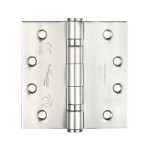 Heavy Duty Projection Ball Bearing Hinges 102mm x 102mm x 3mm – Polished Stainless Steel 