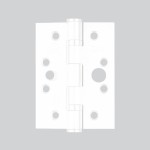 Heavy Duty Security “Dog Bolt” Ball Bearing Hinges 102mm x 76mm x 3mm – Matt White