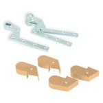 Double and Single Action Accessory Strap Sets for Floor Springs & Floor Mounted Pivots – Anti-tarnish Brass 