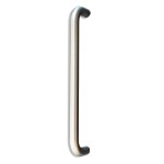 Tubular “D” Bolt Through Fixing Pull Handles for Glass Doors complete with Pignose Bolts – Antimicrobial Satin Stainless Steel