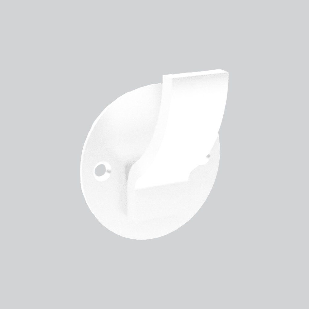 “Discus” Coat Hook – Antimicrobial Eco-Friendly Matt White